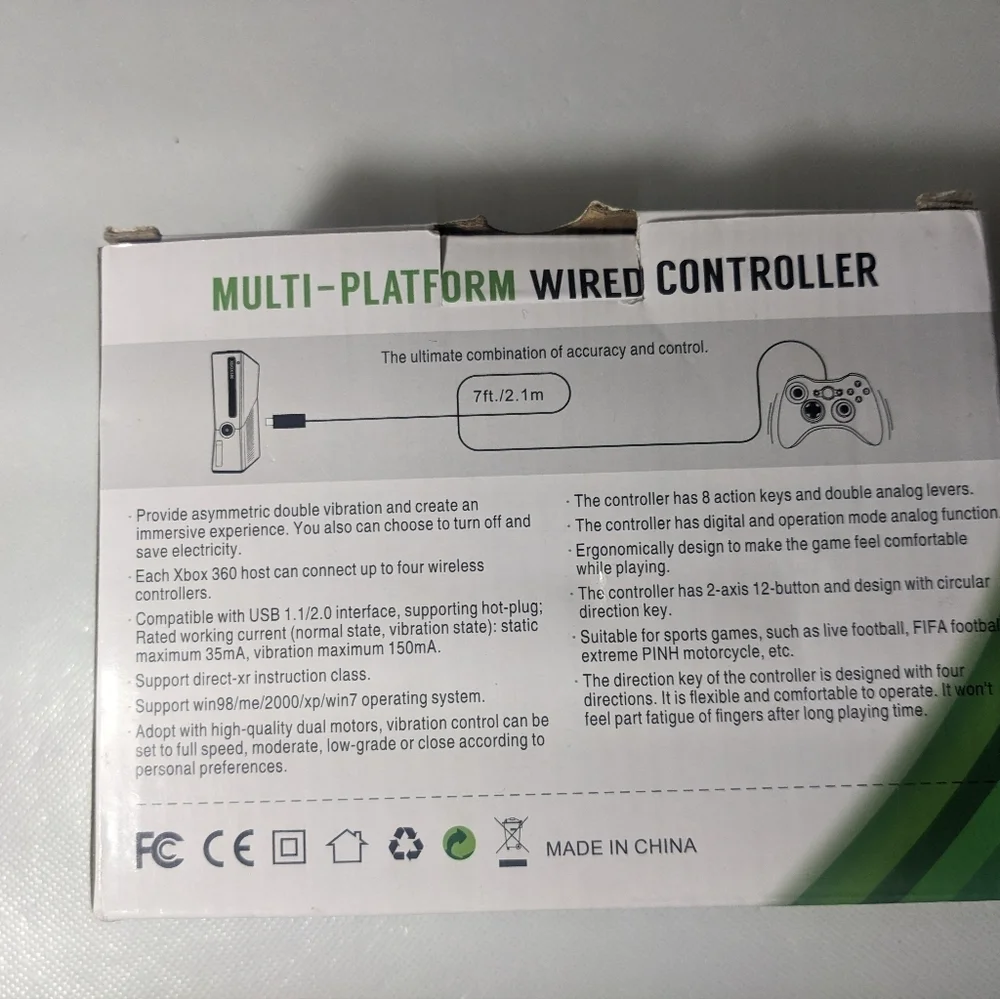 NEW- Multi Platform Wired Controller Gaming Console Xbox 360 / PC / Android